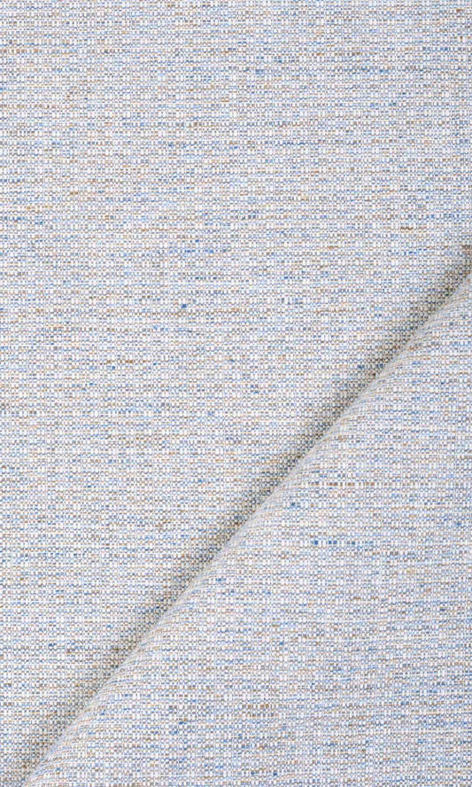 Textured Poly-Cotton Home Décor Fabric By the Metre (Gray/ White)