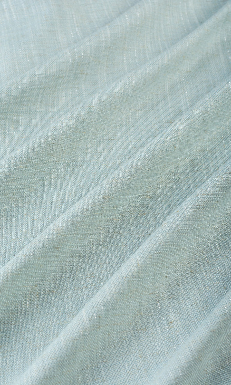 Plain Linen-Blend Fabric Sample for Curtains & Drapes (Powder Blue)