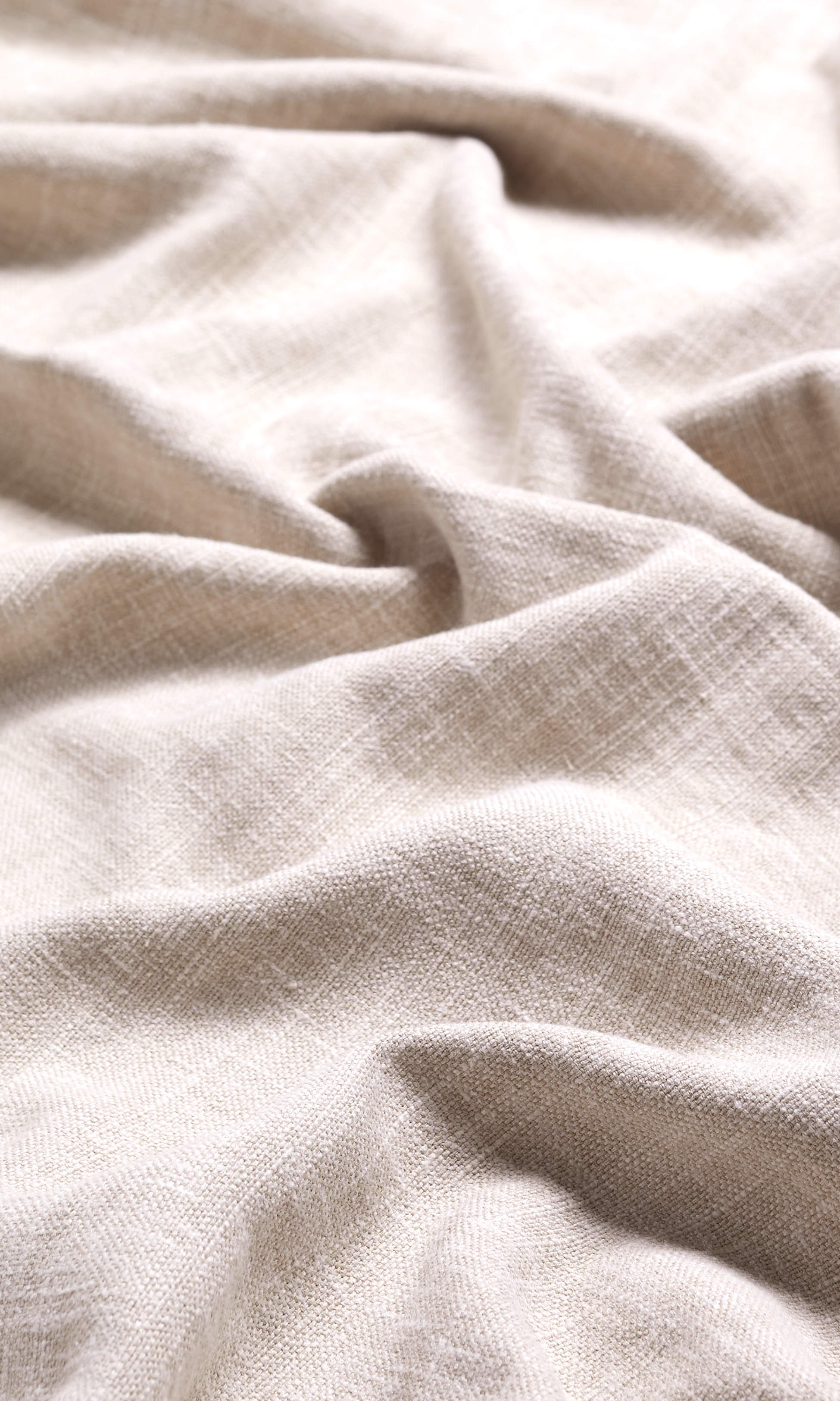 Linen-Cotton Blend  Home Textile Fabric Material By the Metre (Cream/ Beige)