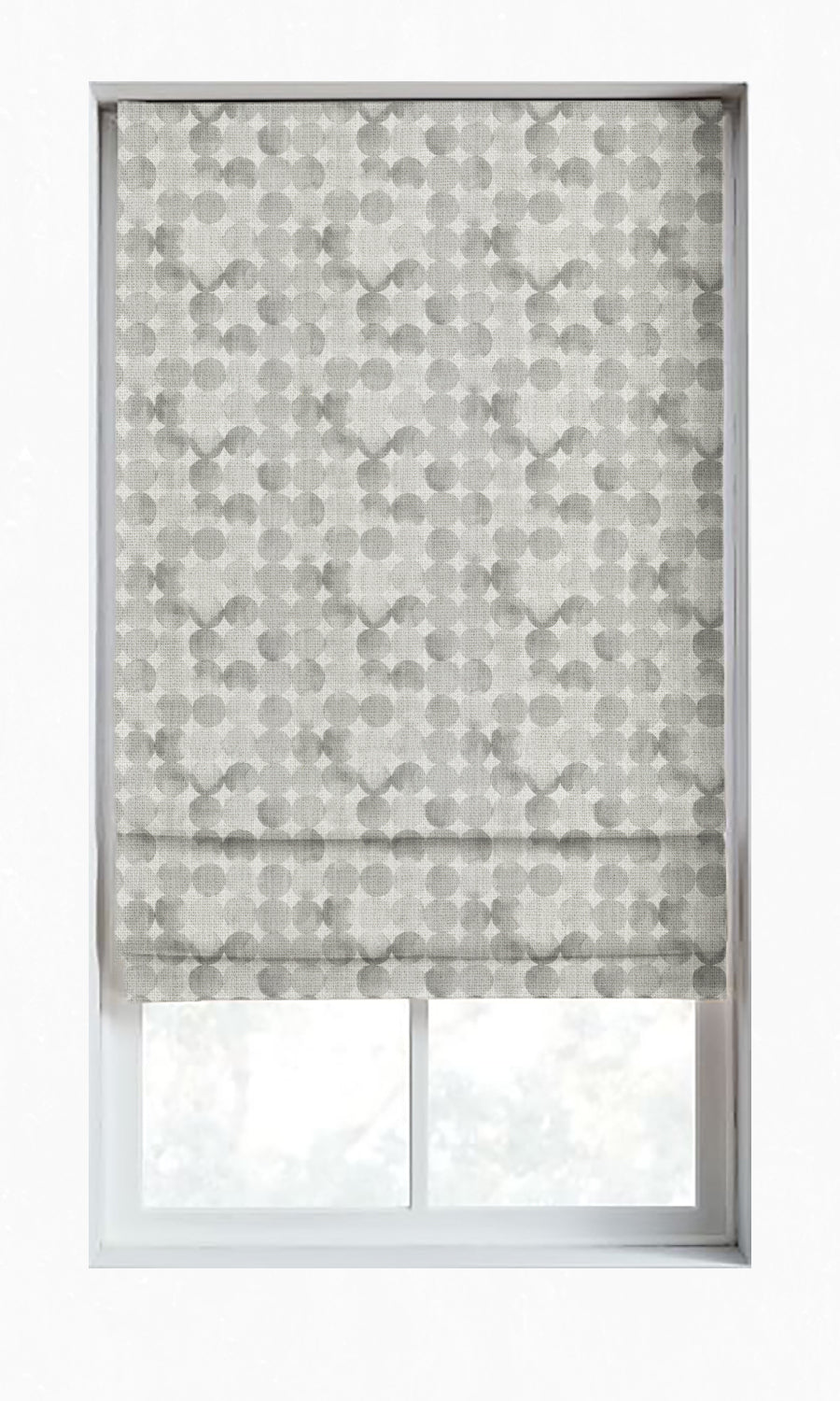 Polka Dot Window Treatments Fabric Sample (Pewter Grey/ White)