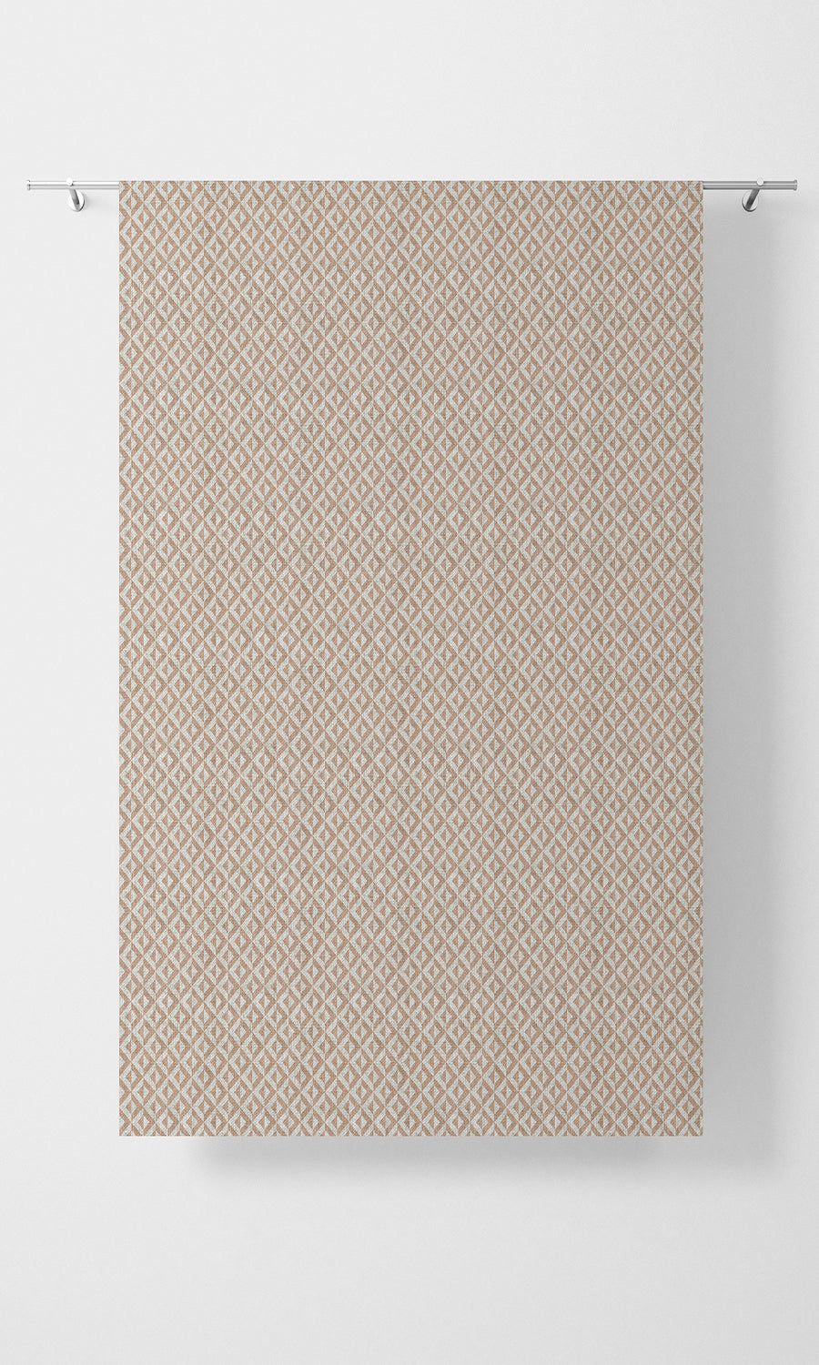 Modern Geometric Print Home Textile Fabric Material By the Metre (Blush Pink/ White)