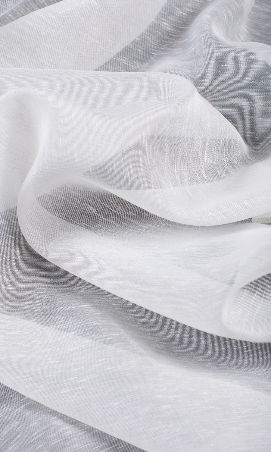 Sheer / Voile Free Fabric Material Sample (Snow White)