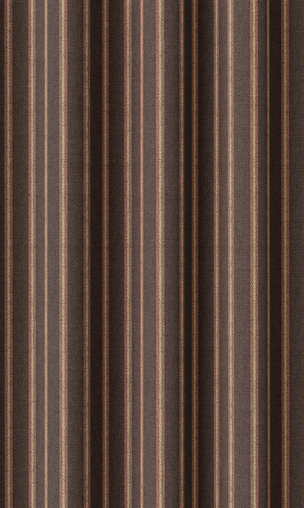Modern Striped Home Textile Fabric Material By the Metre (Wine/ Coffee)