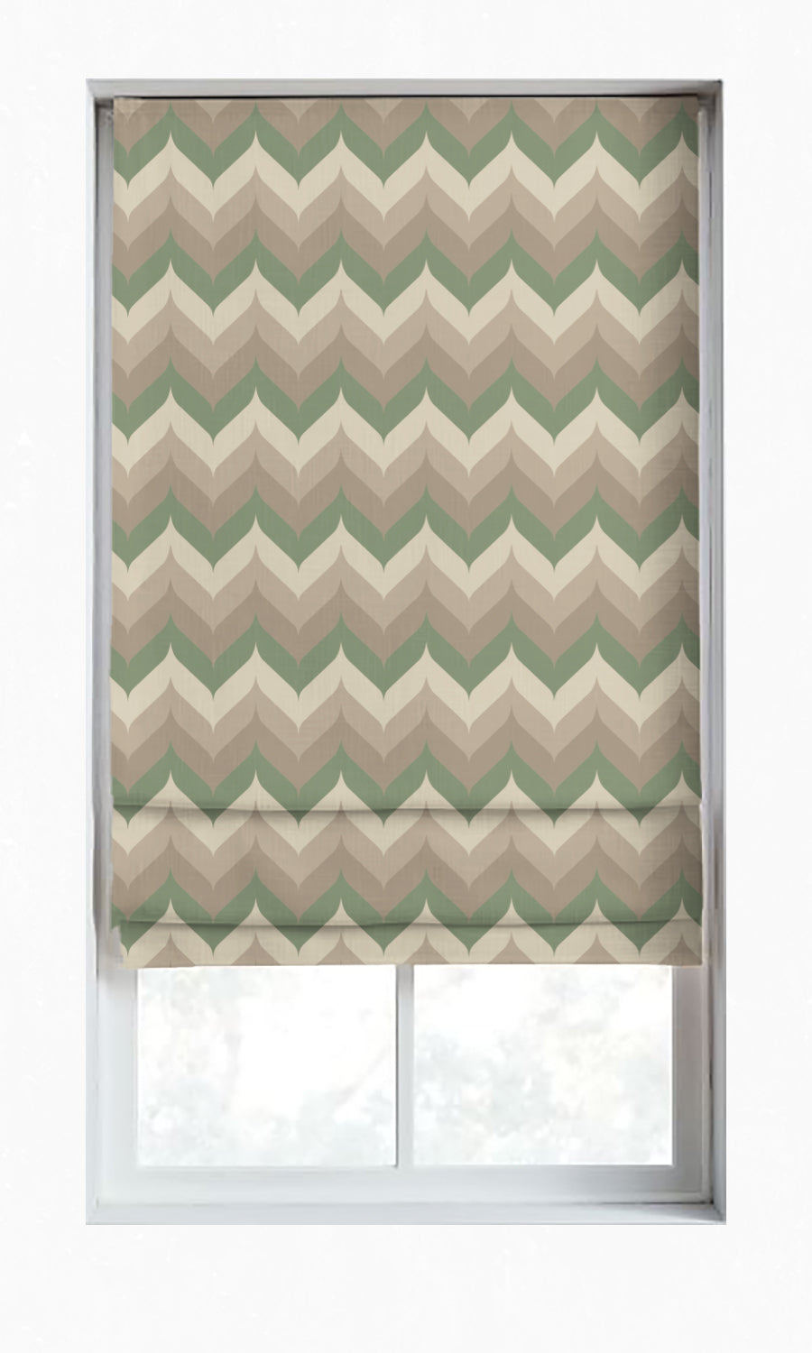 Light Blocking Window Treatments Fabric Sample (Green/ Grey)