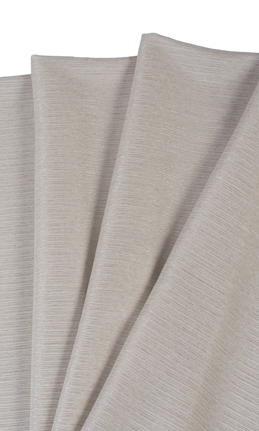 Striped Sheer Fabric Material By the Metre (Sand Beige)