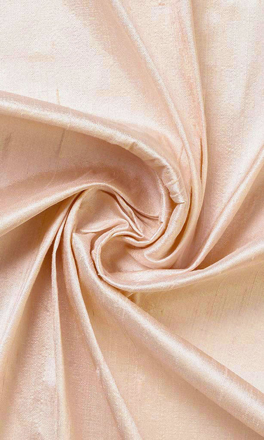 'Vanilla Heart' Dupioni Silk Custom Curtains (Peach/ Coral Pink)