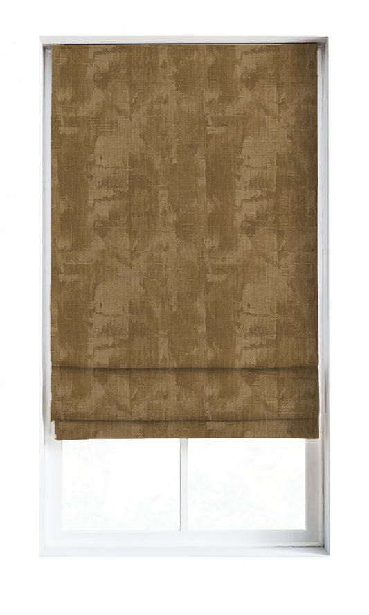 Watercolor Effect Striped Drapes (Brown/ Beige)