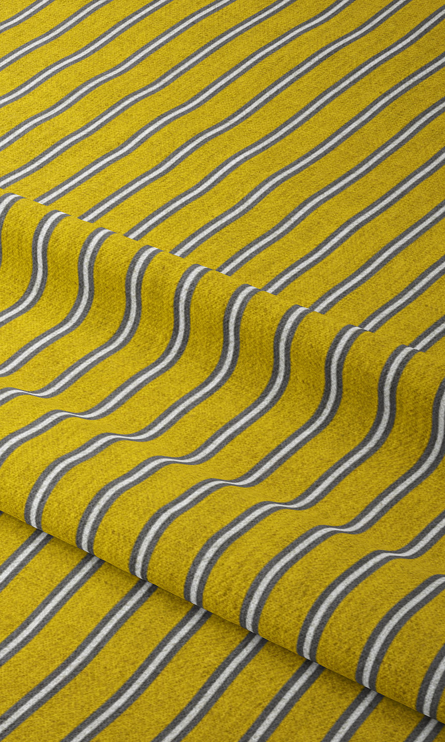 Striped Home Textile Fabric Material By the Metre (Sunflower Yellow)