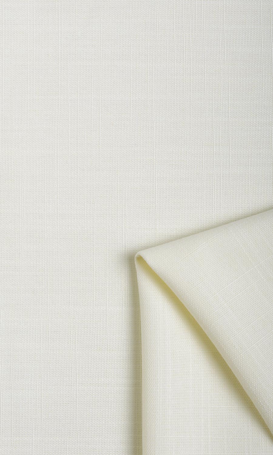 Plain Linen Texture Window Treatments Fabric By the Metre (White)
