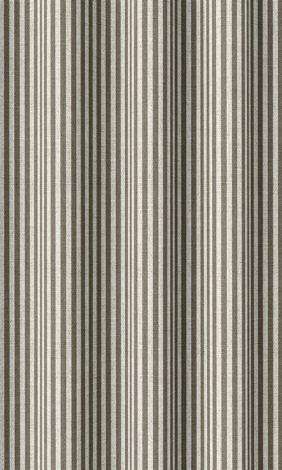 Striped Home Décor Fabric By the Metre (Tan Brown/ White)