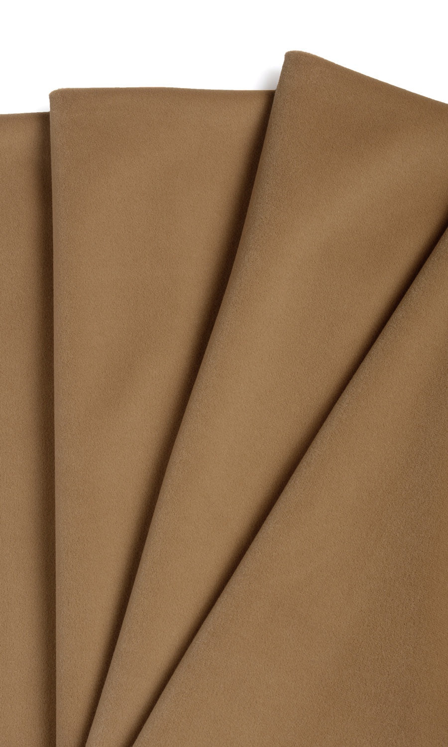 Velvet Window Treatments Fabric By the Metre (Burnt Orange/ Brown)