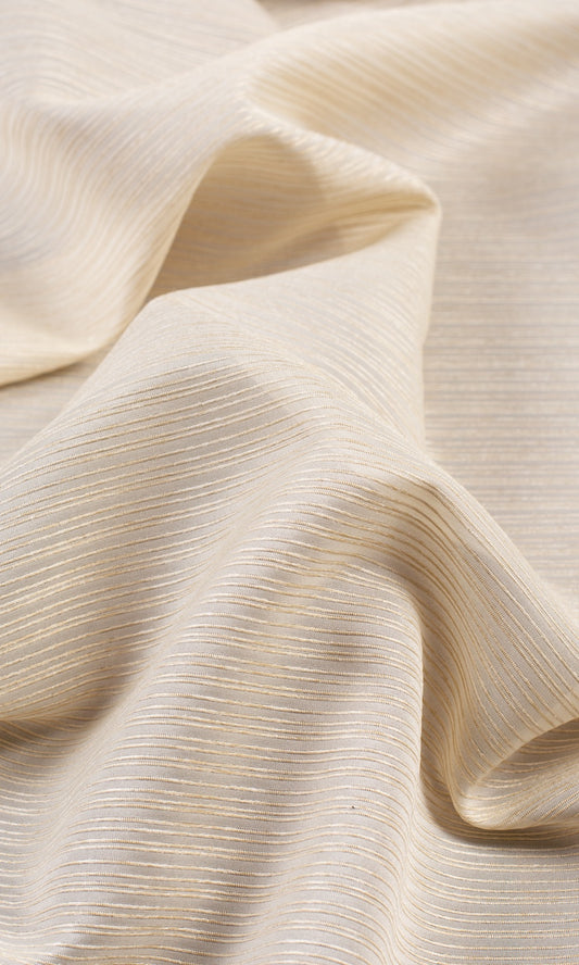 Striped Sheer Drapery (Champagne Beige)