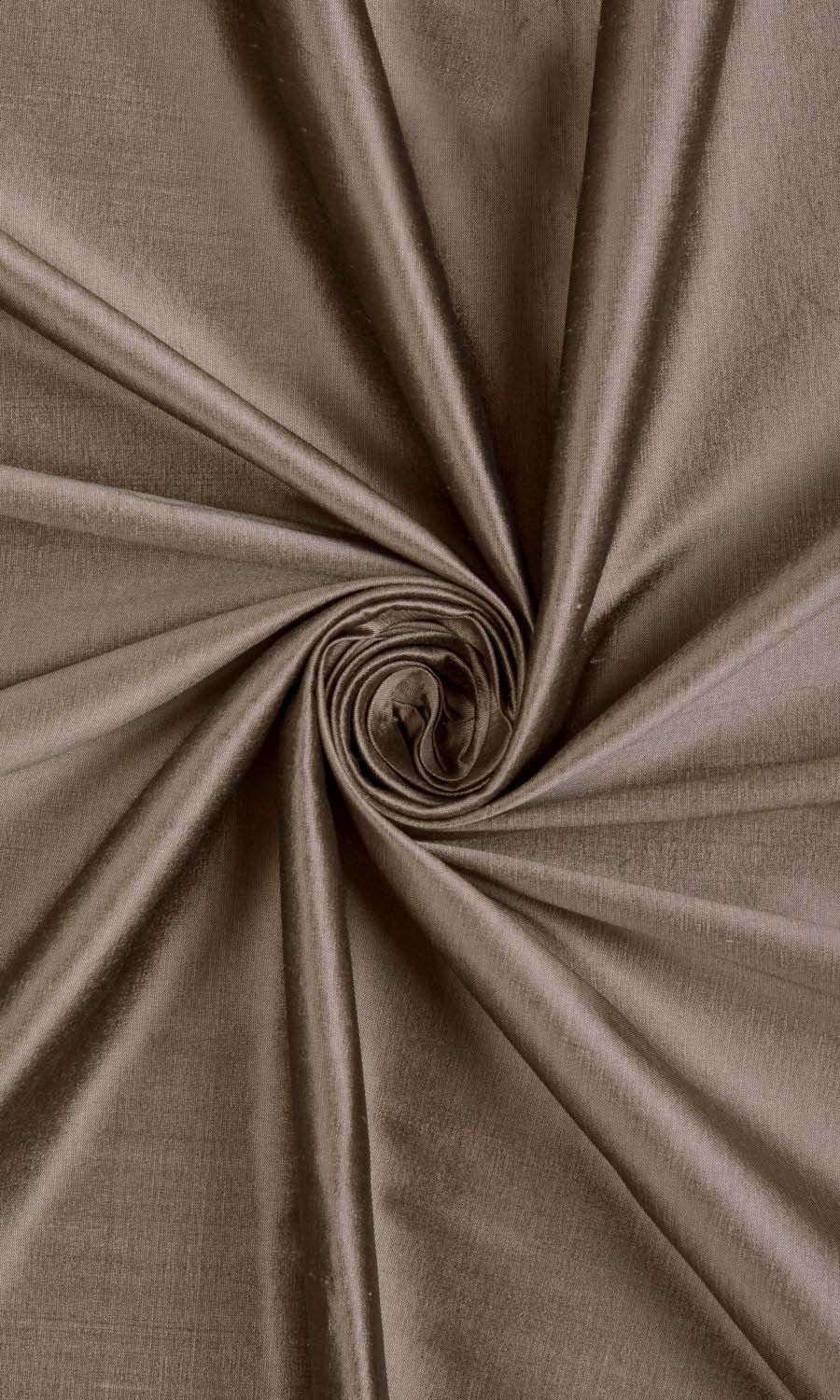 Shantung Silk Home Décor Fabric By the Metre (Mocha Brown)