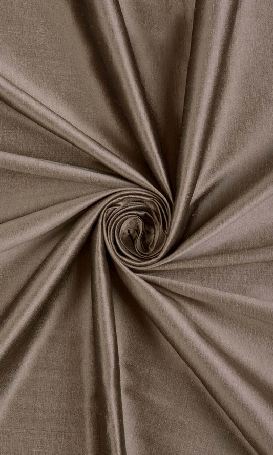 Shantung Silk Home Décor Fabric Sample (Mocha Brown)