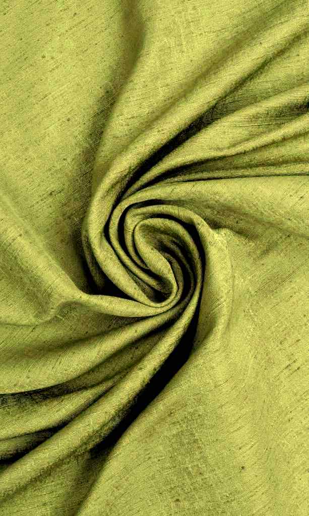 Silk Blend Window Treatments Fabric Sample (Olive/ Fern Green)