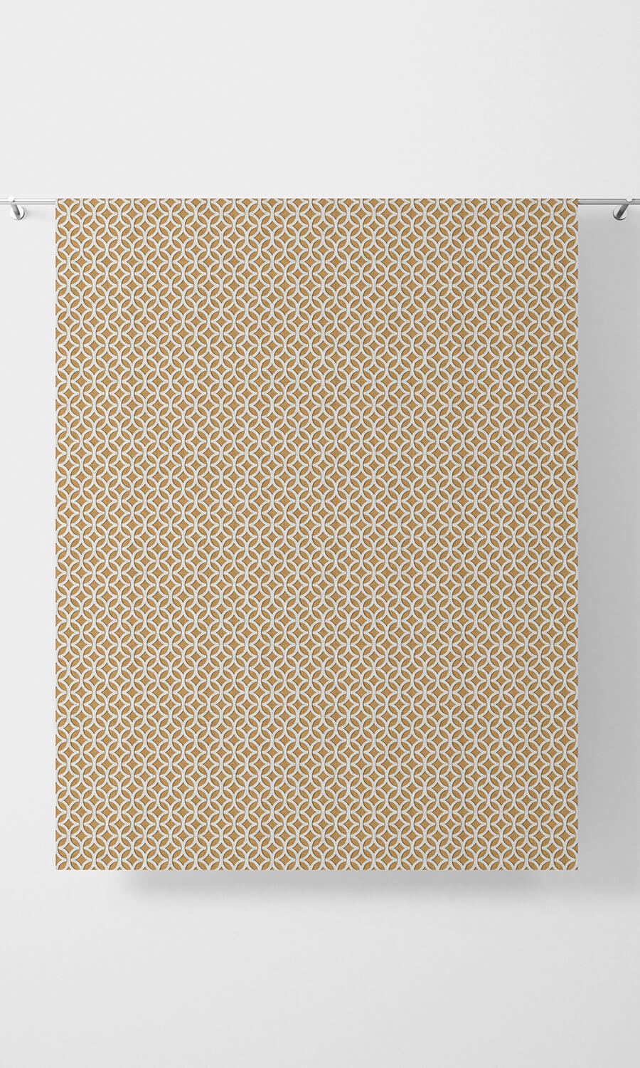 Geometric Print Free Fabric Material Sample (Muted Orange)