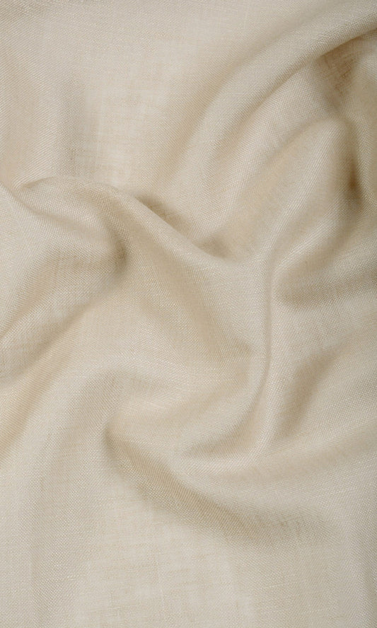 Linen Blend Sheer Home Décor Fabric Sample (Beige)