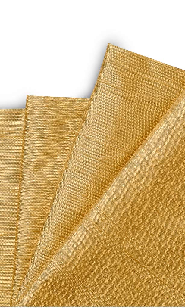 Pure Silk Window Treatments Fabric Sample (Golden Yellow)