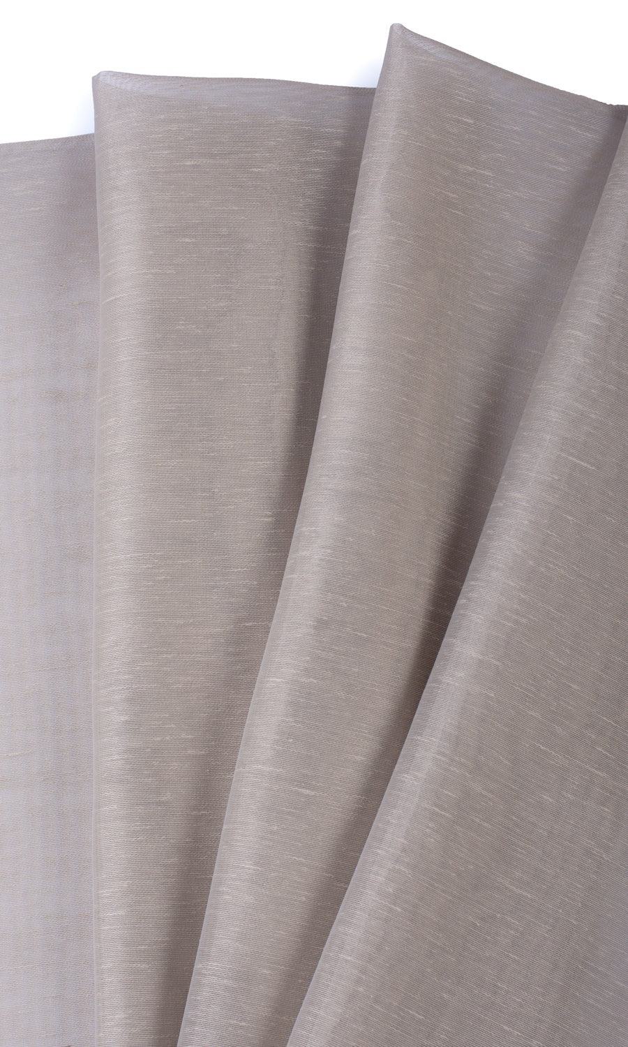 Plain Sheer Free Fabric Material Sample (Taupe Grey)