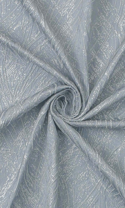 Self-Patterned Poly-Cotton Home Décor Fabric Sample (Light Blue)