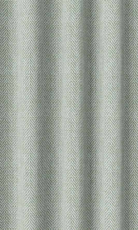 Herringbone Print Home Décor Fabric By the Metre (Egg Blue/ White)
