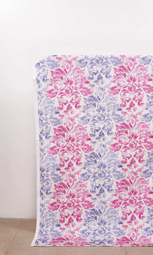 Printed Home Décor Fabric Sample (Fuchsia Pink/ Purple)