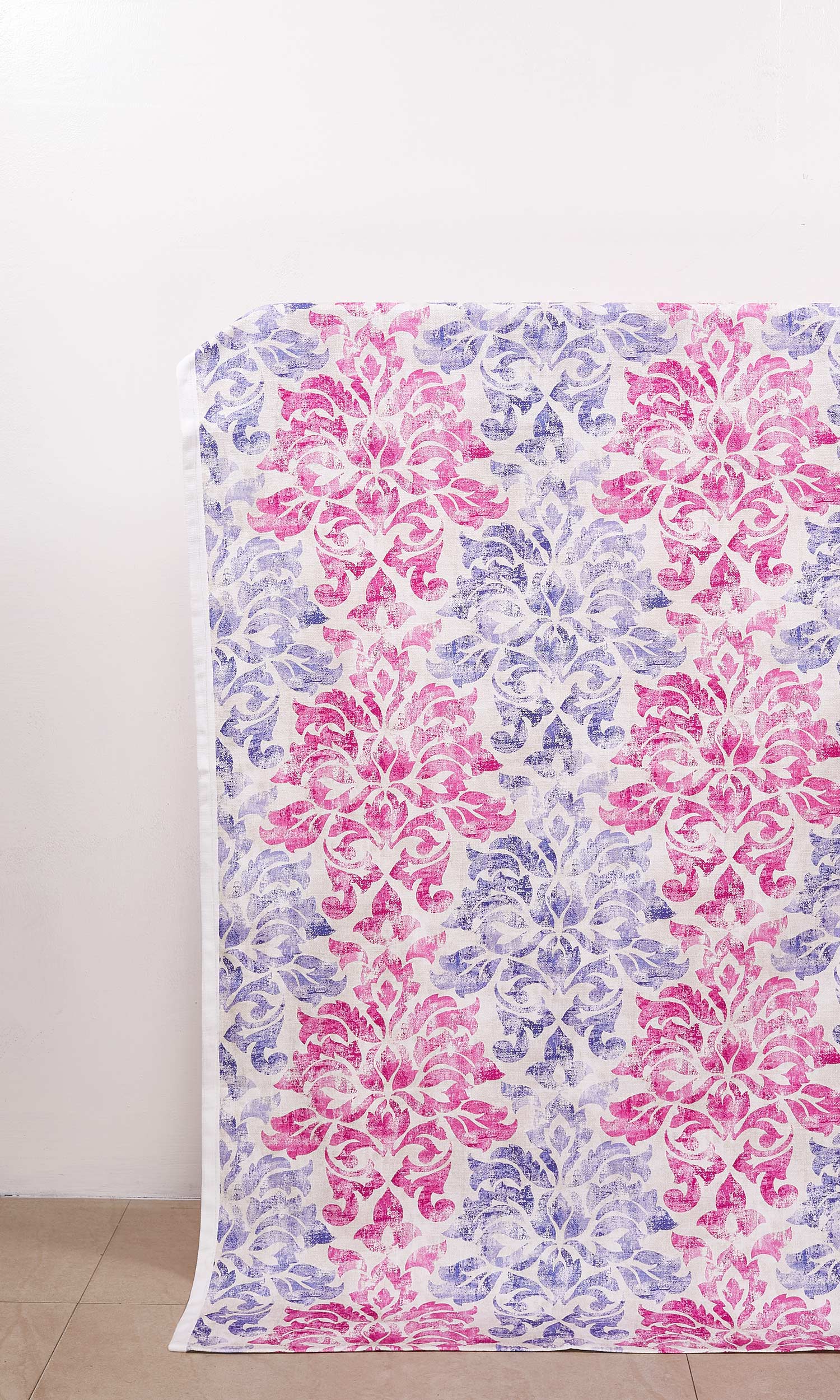 Printed Home Décor Fabric By the Metre (Fuchsia Pink/ Purple)