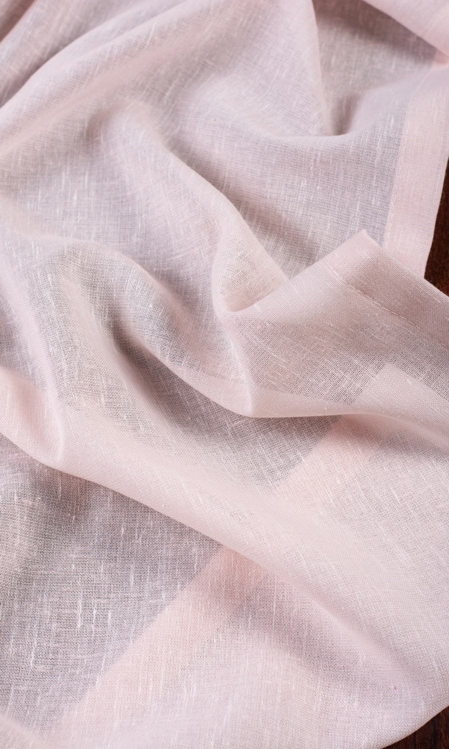Plain Sheer Window Treatments Fabric Sample (Powder Pink)