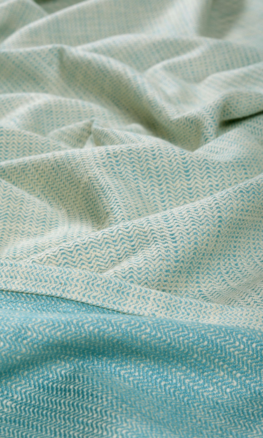 Textured Cotton Fabric By the Metre for Curtains & Drapes (Pastel Blue)