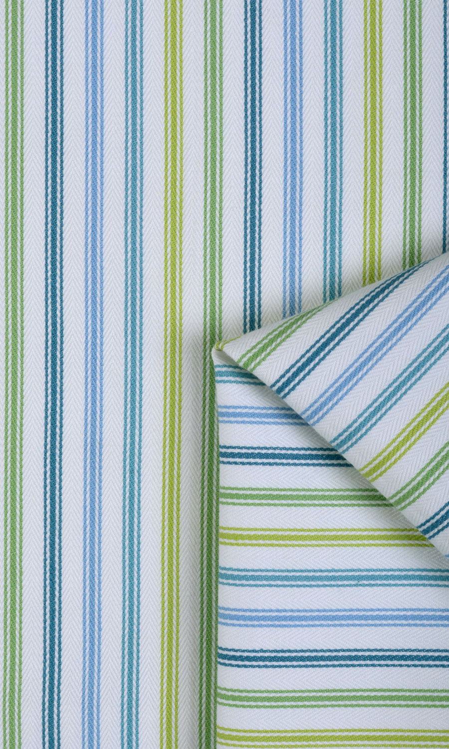 Cotton Fabric By the Metre for Curtains & Drapes (Blue/ Green/ Yellow)