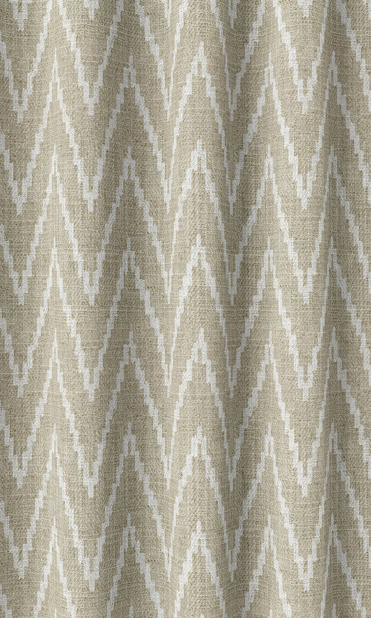 Houndstooth Print Curtains (Beige/ White)