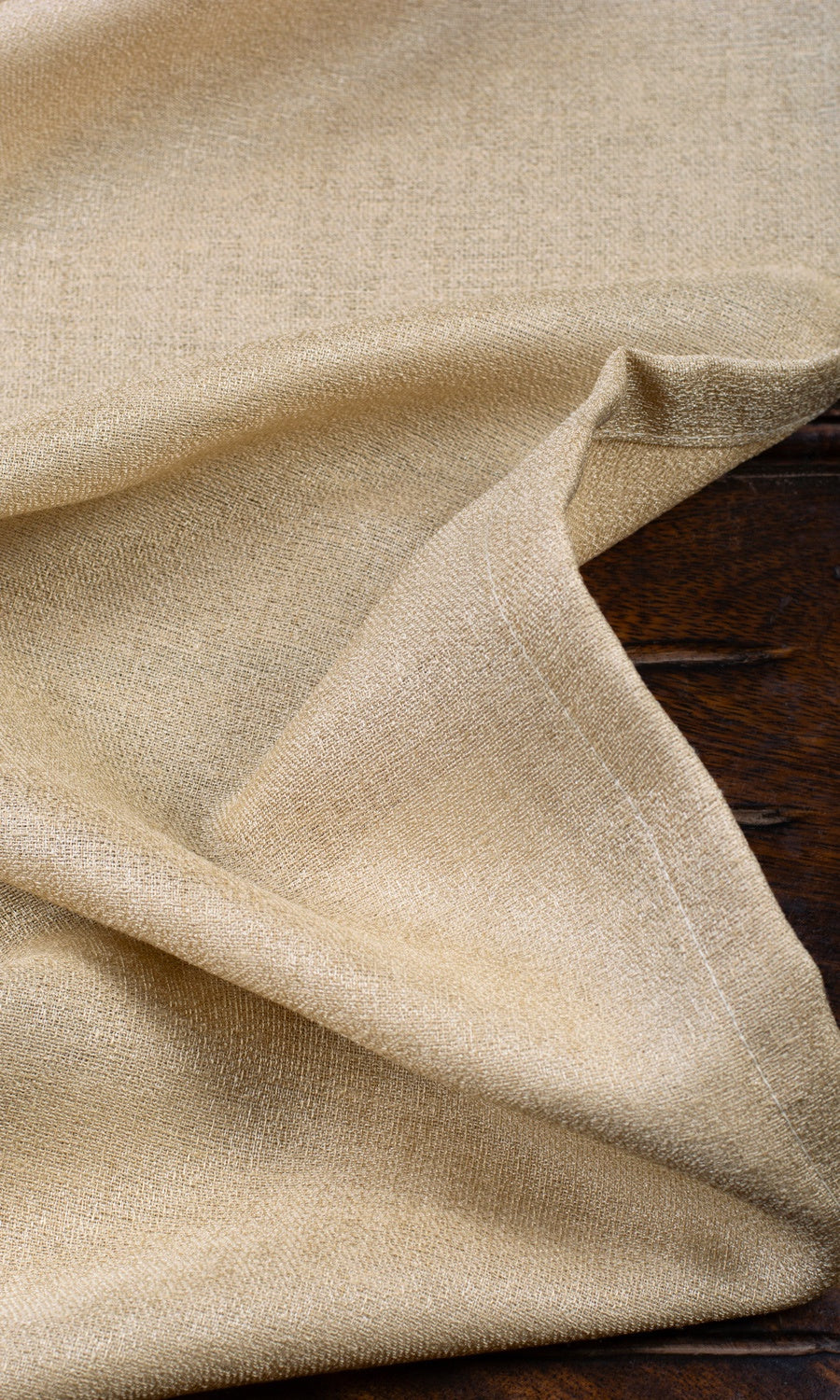 Plain Sheer Fabric Sample for Curtains & Drapes (Hazelnut Beige)