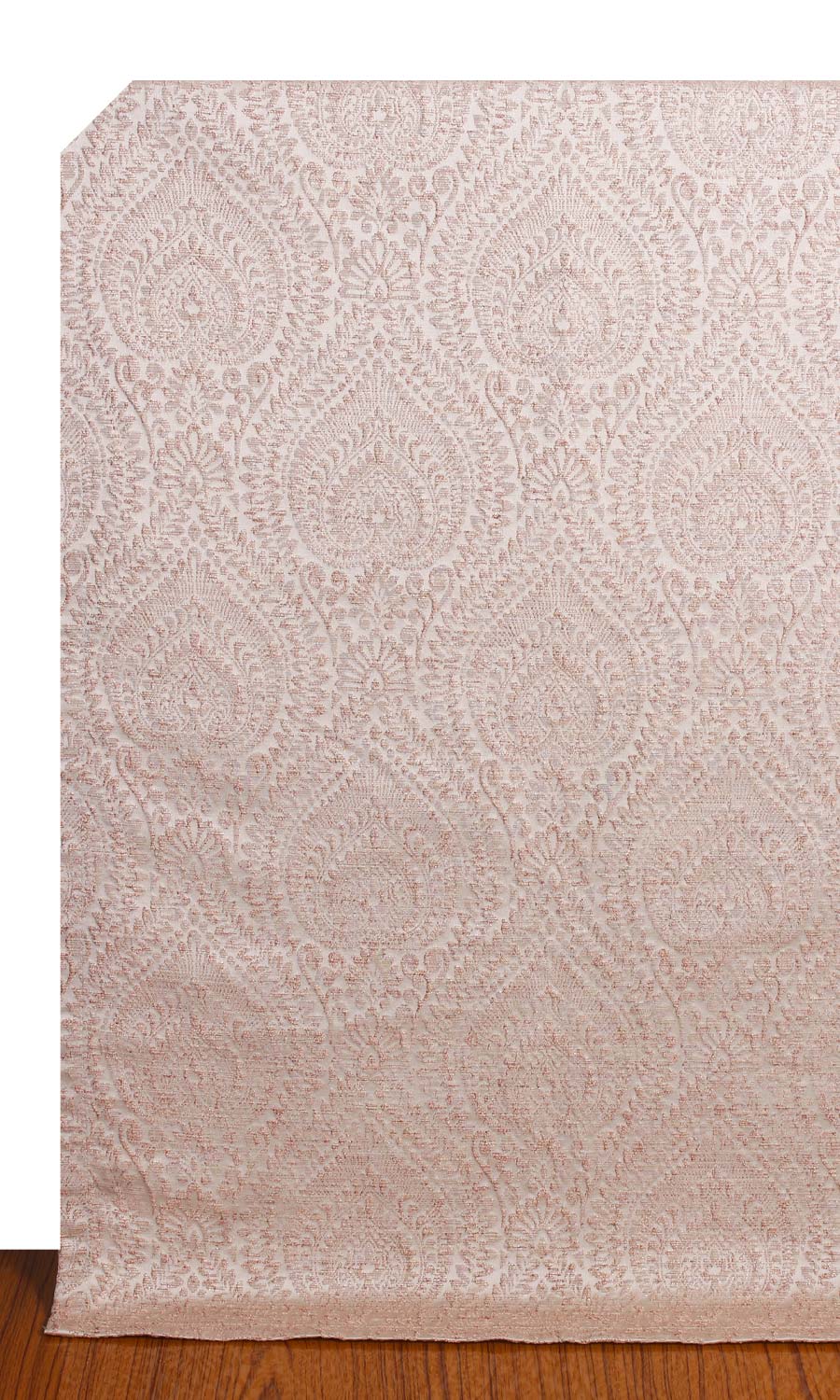 Textured Floral Window Treatments Fabric Sample (Pale Pink)