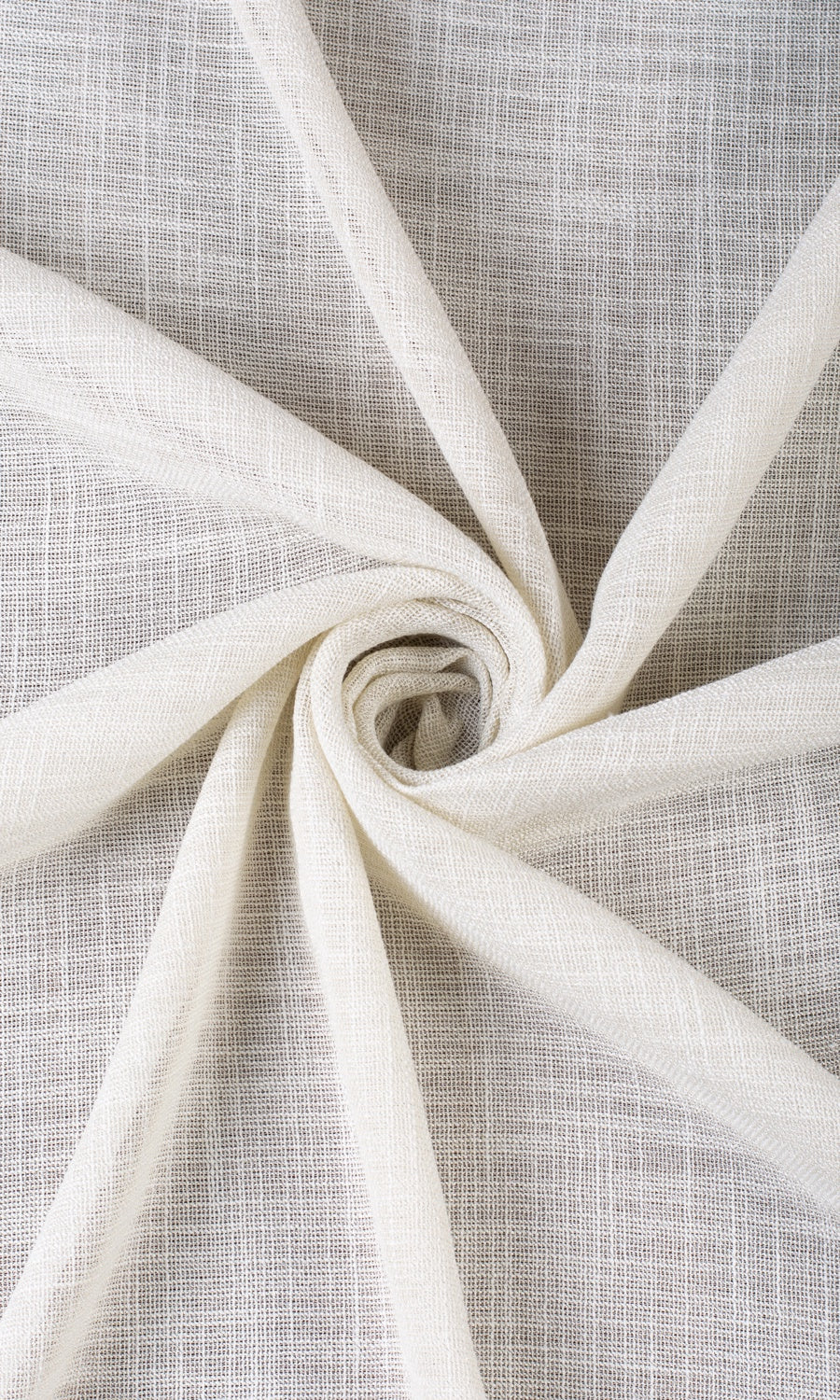 Textured Sheer Window Treatments Fabric By the Metre (Parchment White/ Greige)