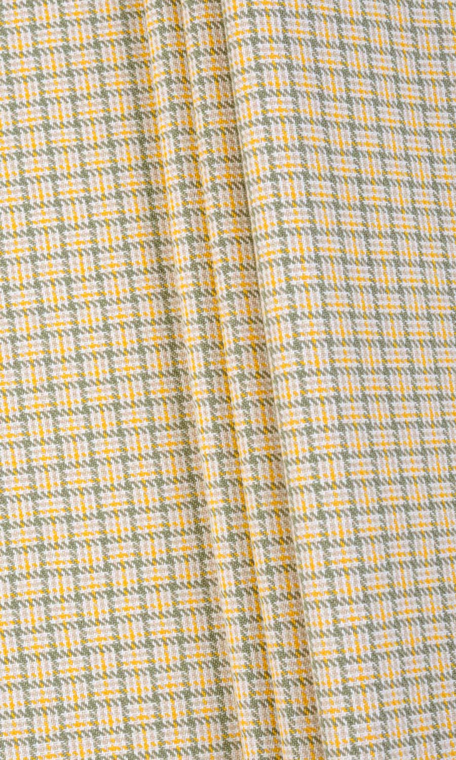 Basketweave Home Textile Fabric Material By the Metre (Yellow/ Gray/ White)