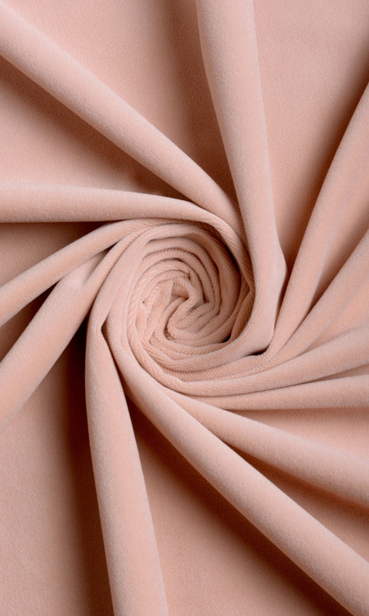 Velvet Home Décor Fabric By the Metre (Peachy Pink)