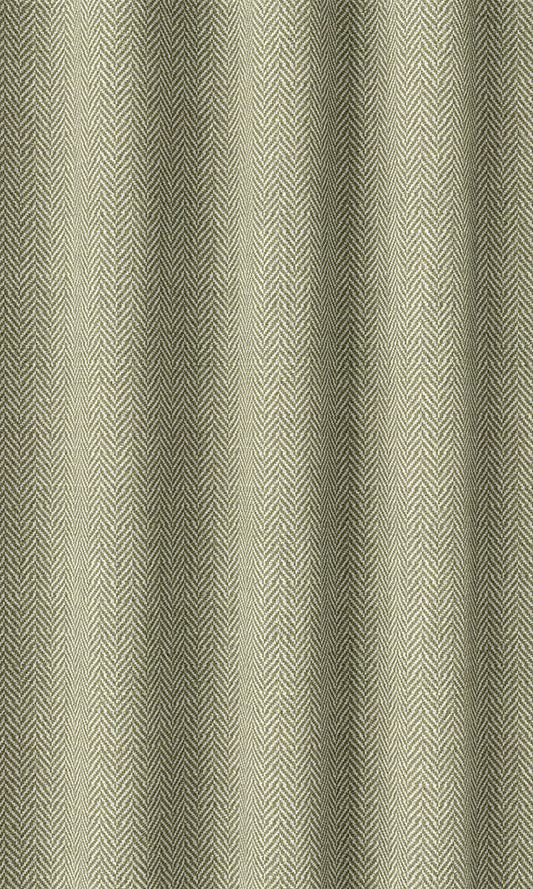 Herringbone Textured Home Décor Fabric By the Metre (Green)