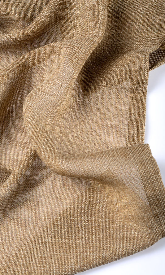 Textured Sheer Curtains (Peanut Brown)