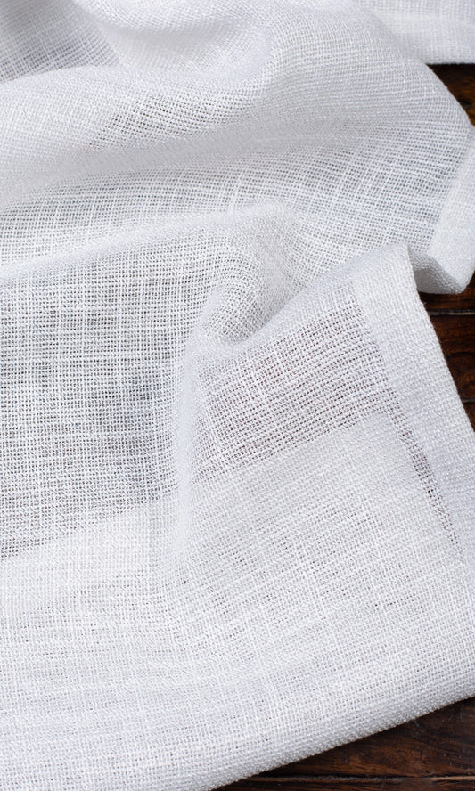 Textured Sheer Curtains (Porcelain White)