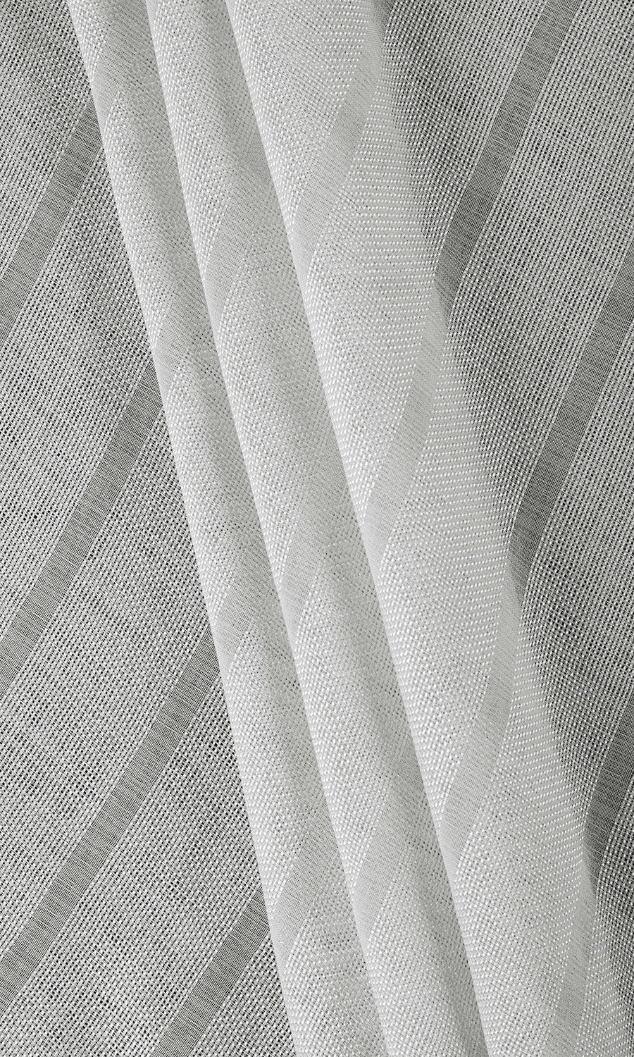 Textured Striped Sheer Fabric Sample for Curtains & Drapes (Grey)