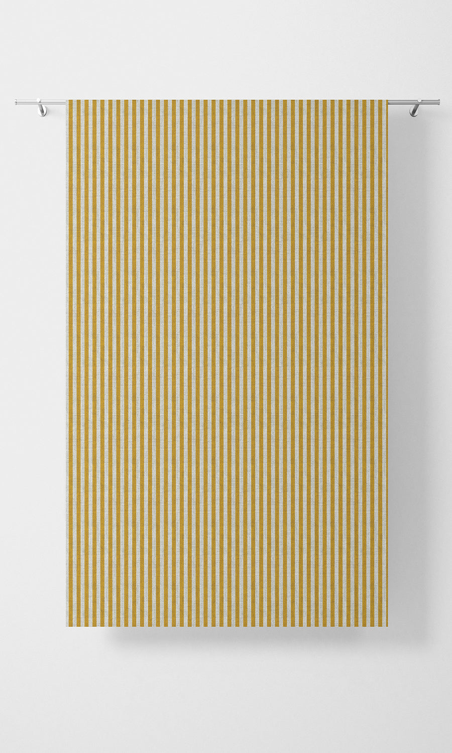 Modern Striped Home Textile Fabric Material Sample (Deep Yellow/ White)