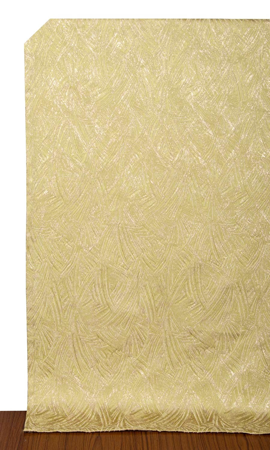 Textured Window Treatments Fabric Sample (Chartreuse Yellow/ White)