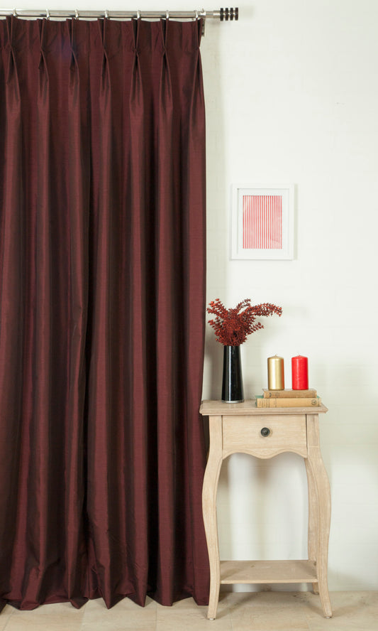 Burgundy Red Custom Curtains Image