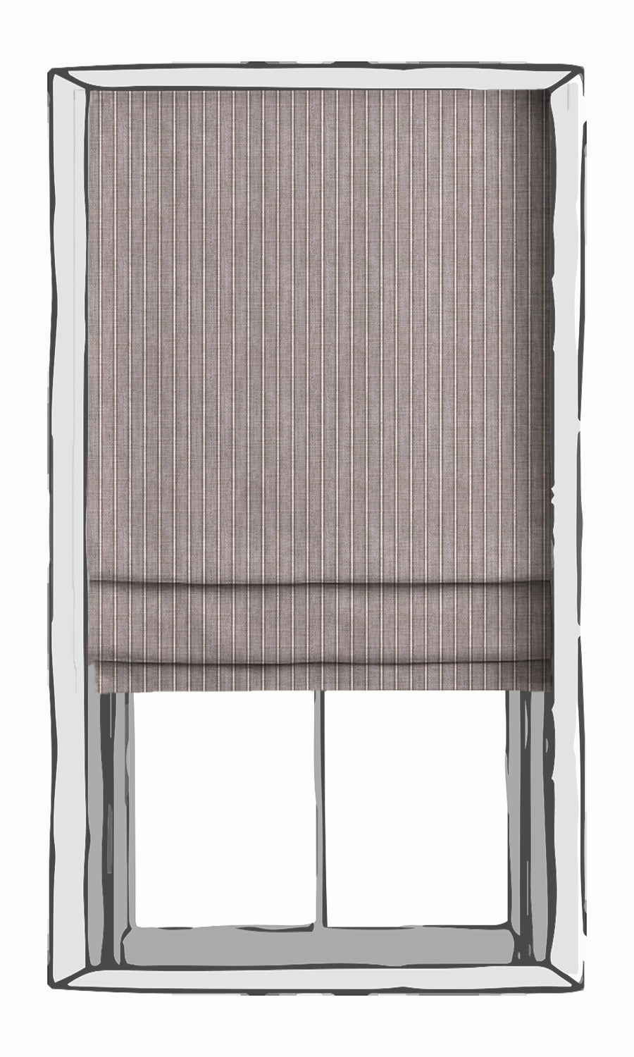 Modern Striped Window Treatments Fabric By the Metre (Plum Purple)