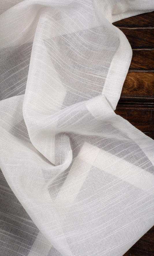 Textured Sheer Curtains (White)