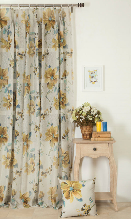Yellow Custom Sheer Curtains Image