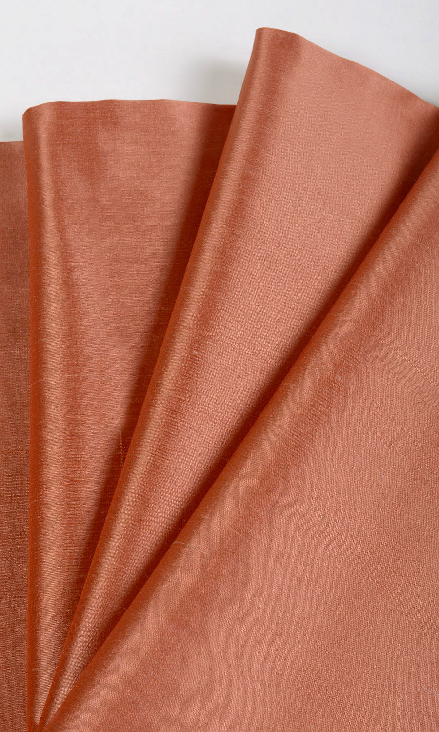 Shantung Silk Fabric Material By the Metre (Orange)