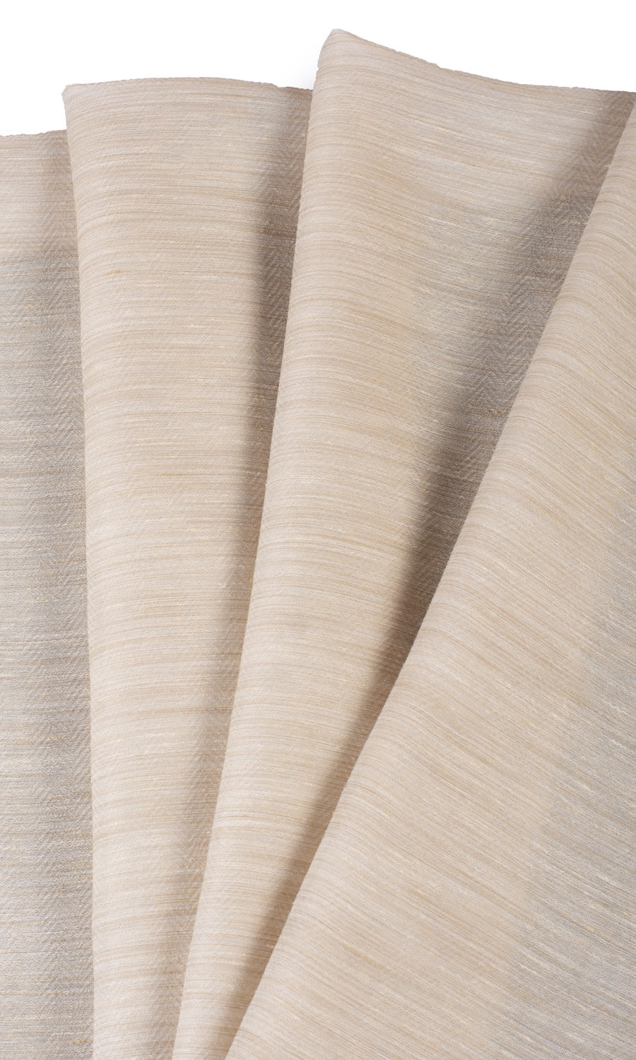 Textured Sheer Free Fabric Material Sample (Ivory Beige)