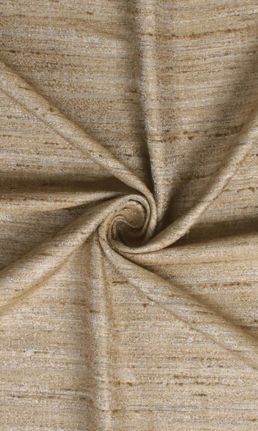 Faux Silk Textured Home Textile Fabric Material Sample (Golden Beige)