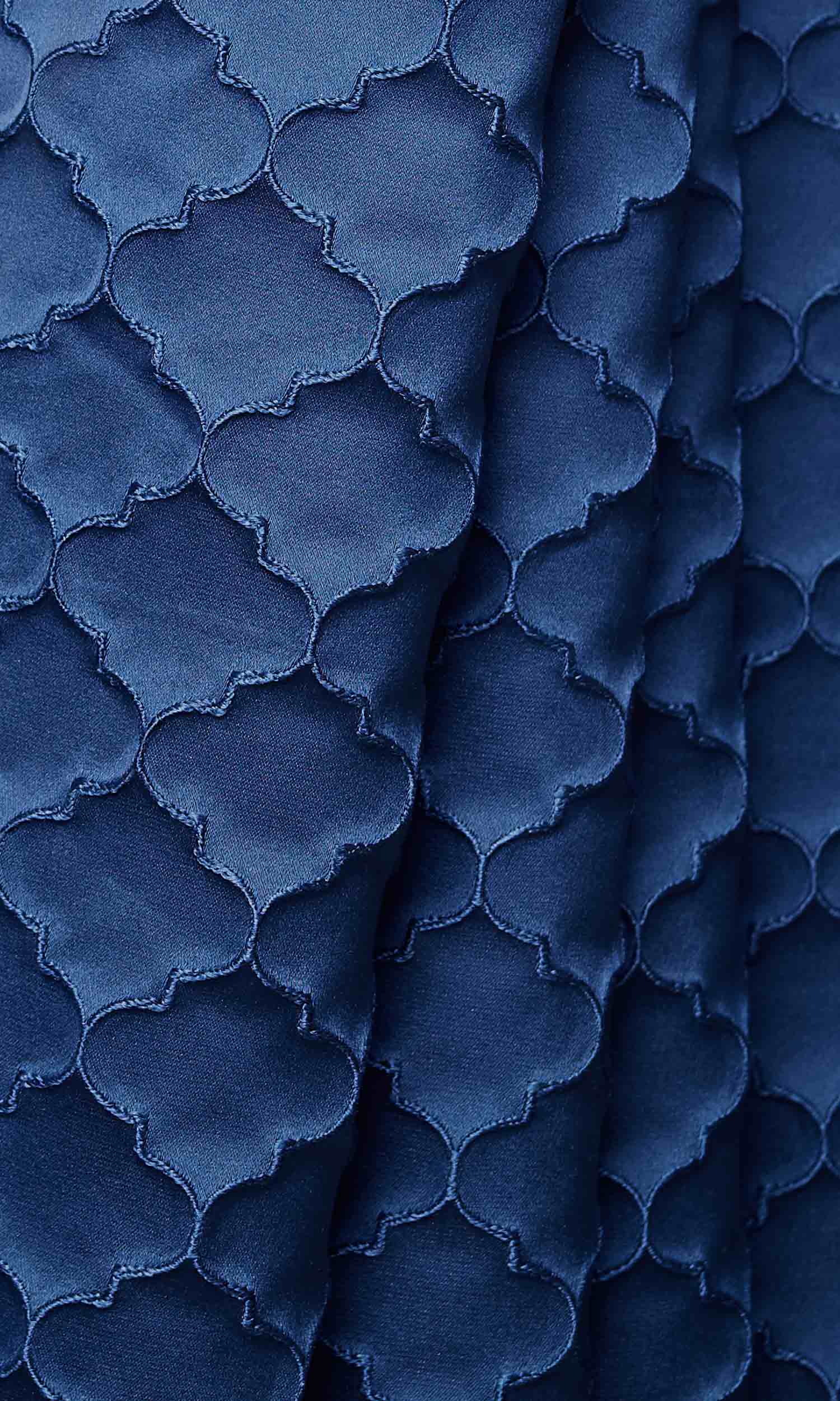 Silk Blend Home Décor Fabric Sample (Dark Blue)